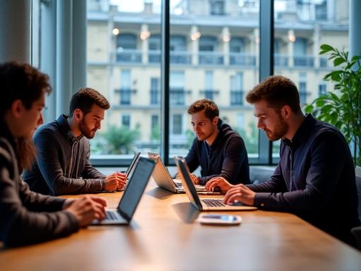 AviateFlow team collaborating in a modern London office space