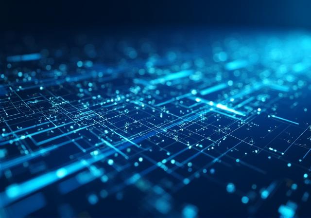 Digital visualization of smooth data flow and business efficiency